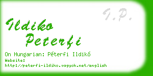ildiko peterfi business card